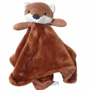 Child Of Mine Carter's Fox Baby Brown Lovey Security Blanket 14" X 14"